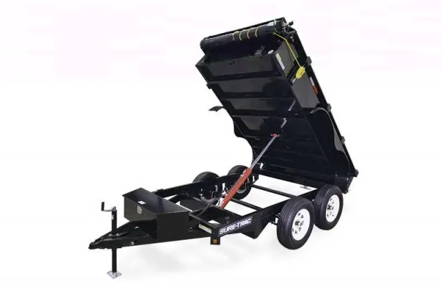 TA Black 10ft Single Ram Dump Trailer