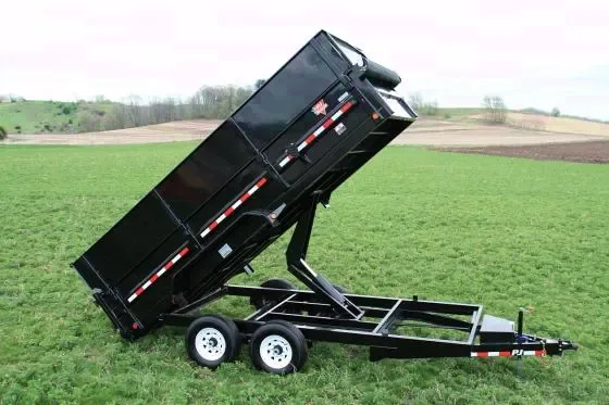 Black 16 ft Dump Trailer Tandem 7000lb Axle
