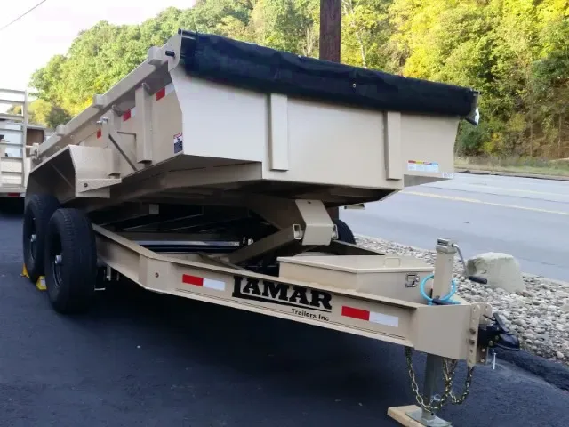 Tan  12ft  Tandem 5200lb Axle Low Profile Dump