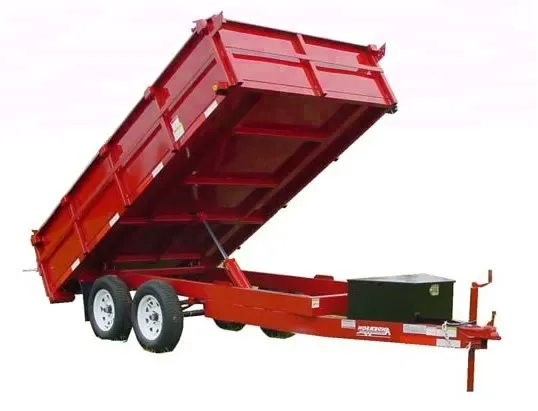 Red TA 12ft Dump Trailer w/24 Inch Sides