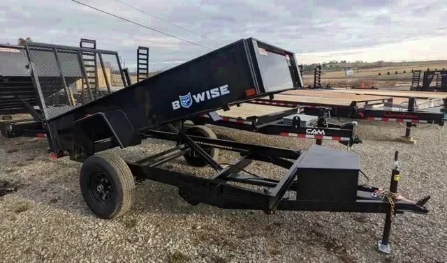 2025 B-Wise 5x10 Lo Pro Dump Trailer w/ Landscape Gate - Negotiate Your Price!