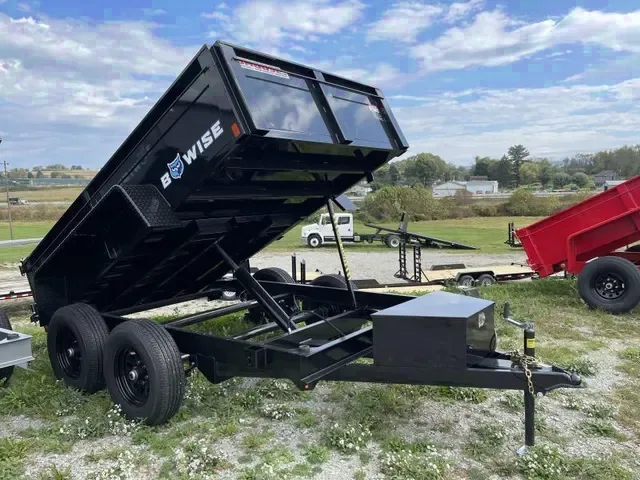 2025 B-Wise 6x10 Lo Pro Equipment Dump Trailer with Ramps