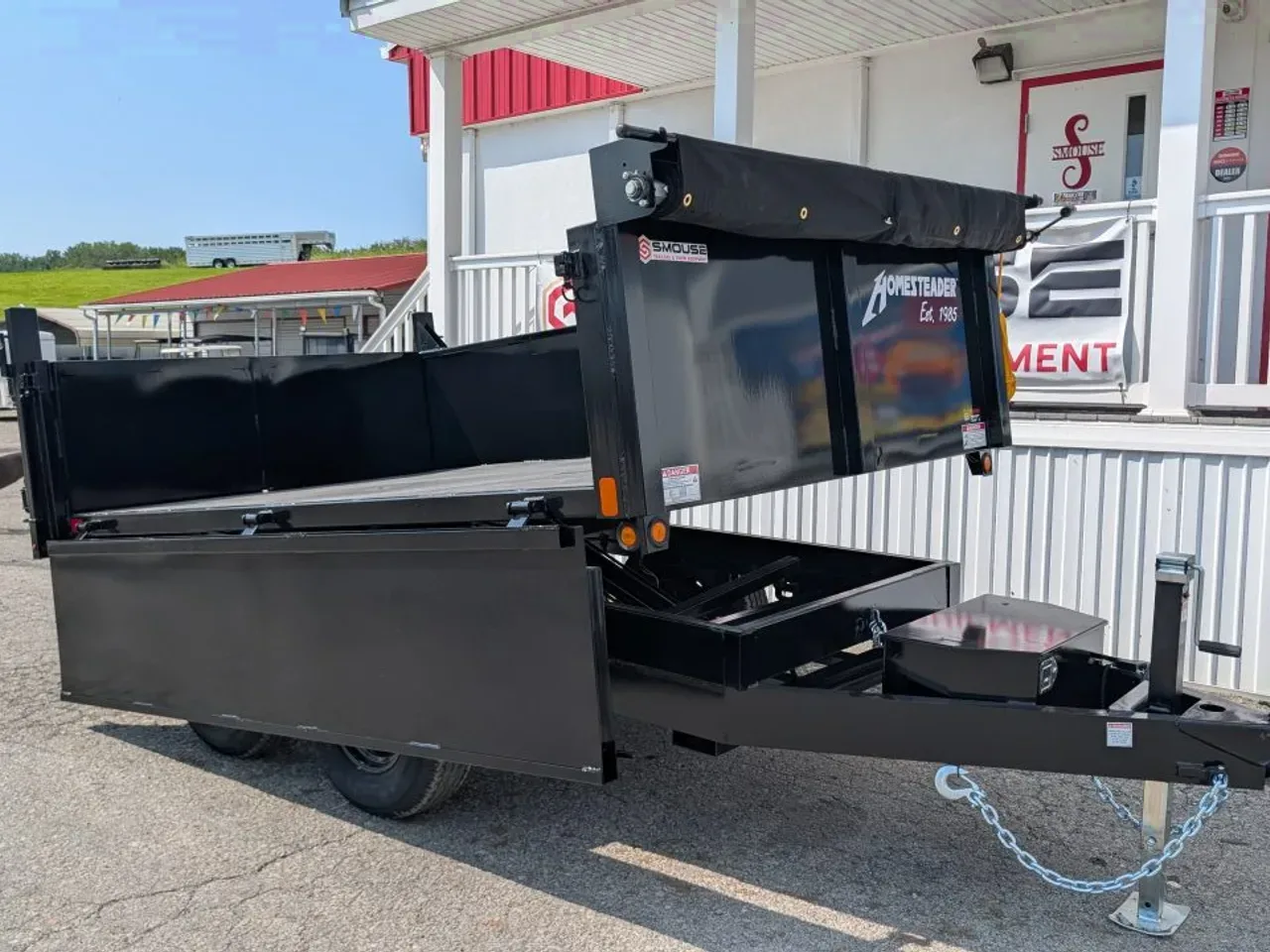 2027 Homesteader 6x10 Deckover Dump Trailer w/ Dropside on Curbside & Barn Doors