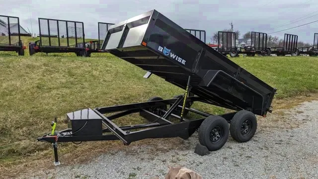 2025 B-Wise 7x12 Lo Pro Equipment Dump Trailer with Combo Gate