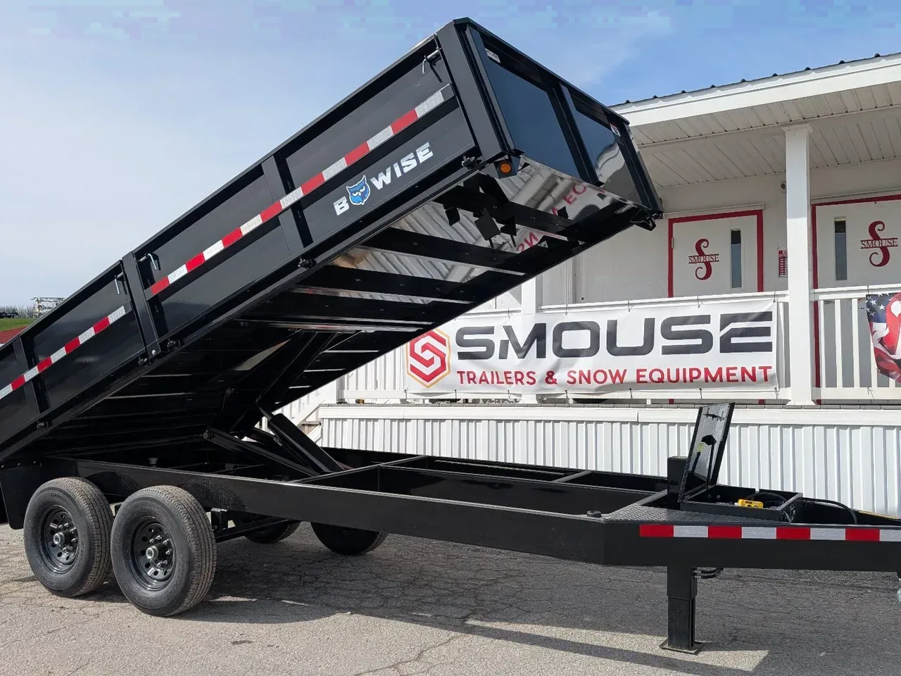 2025 BWise 7x16 Deckover Dump Trailer w/ Drop Sides!!!