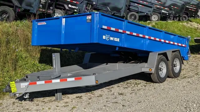 2025 B-Wise 7x16 HD Lo Pro Dump Trailer with Combo Gate