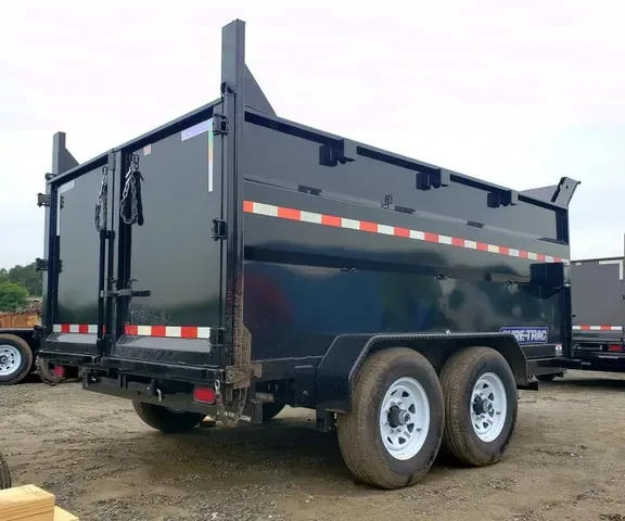 Black 12ft Tandem 5200lb Axle Dump Trailer