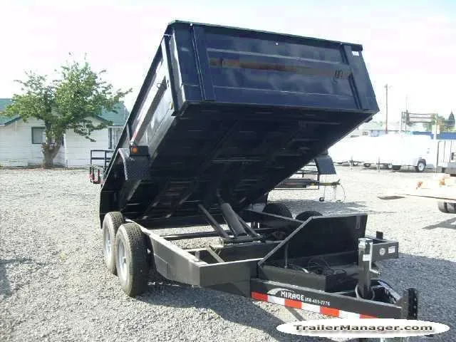 Black Steel 12ft Dump Trailer