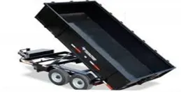 Black 16ft Bumper Pull Dump Trailer