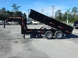16FT Gooseneck Dump Trailer w/Double Rear