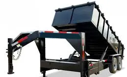 16ft Black Gooseneck Dump Trailer