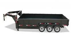 Black 18ft Gooseneck Dump Trailer