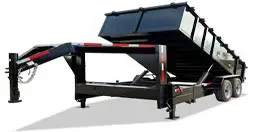 18ft Black Gooseneck Dump Trailer