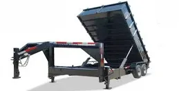 18ft Gooseneck Dump Trailer w/Spare Mount