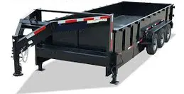 Black 20ft Gooseneck Dump Trailer