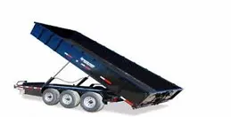 Black 20ft Dump Trailer w/Pintle Hitch