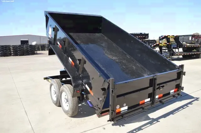 12ft Black Bumper Pull Low Profile Dump Trailer