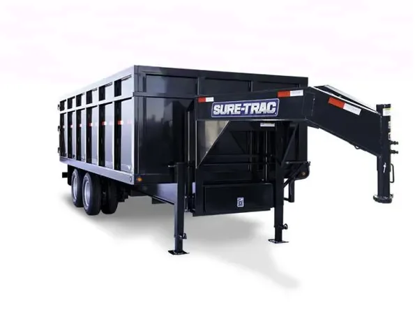 18ft Black Gooseneck Dump Trailer