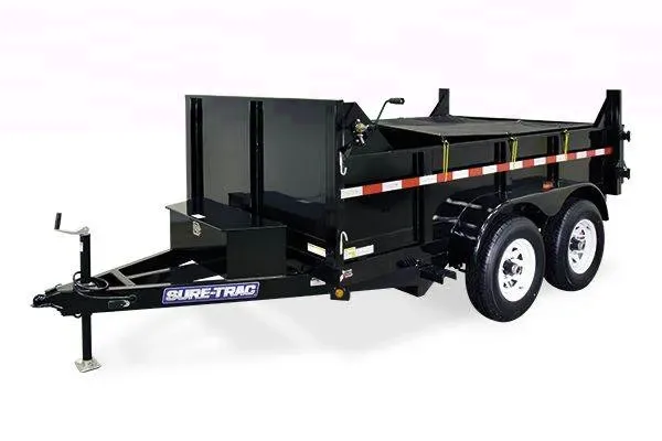 10FT BLACK BUMPER PULL DUMP TRAILER W/RAMPS