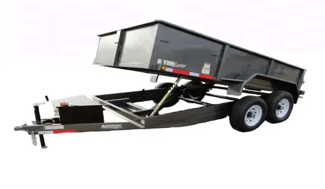 GREY 12FT BUMPER PULL DUMP TRAILER