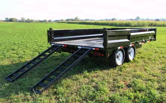 14FT Deckover Dump Trailer w/Ramps