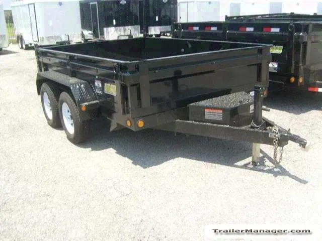 10ft Single Ram Black Dump Trailer