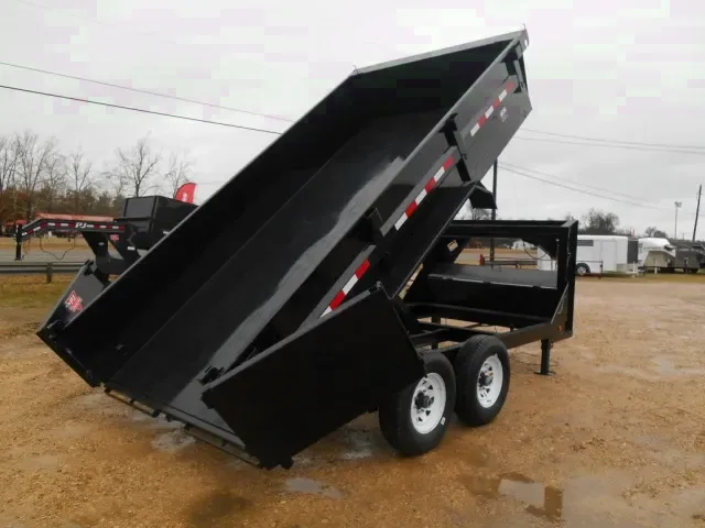 14ft w/2 Foot High Sides Gooseneck Dump Trailer
