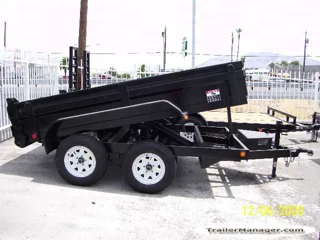 10ft Black Dump Trailer w/Spare Mount