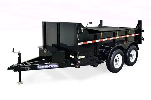 10ft Single Ram Black TA Dump Trailer