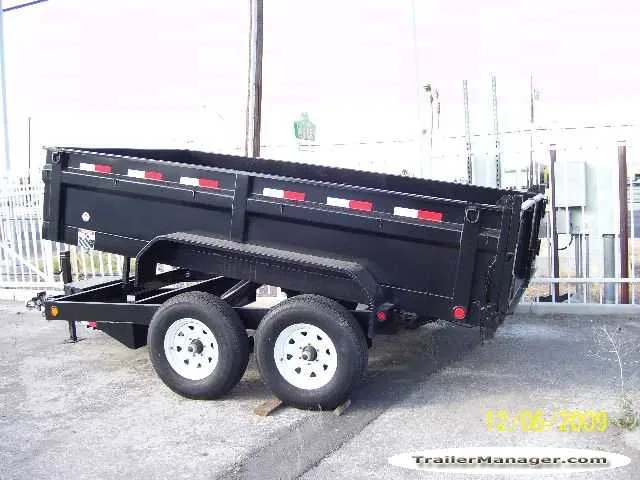 Black 12ft Dump Trailer w/Combo Gate