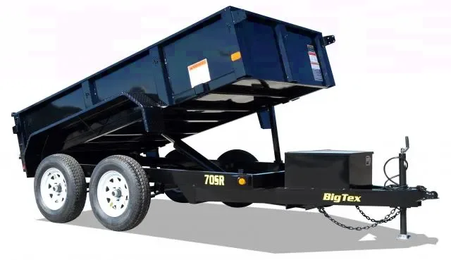Single Ram 10ft Black Dump Trailer