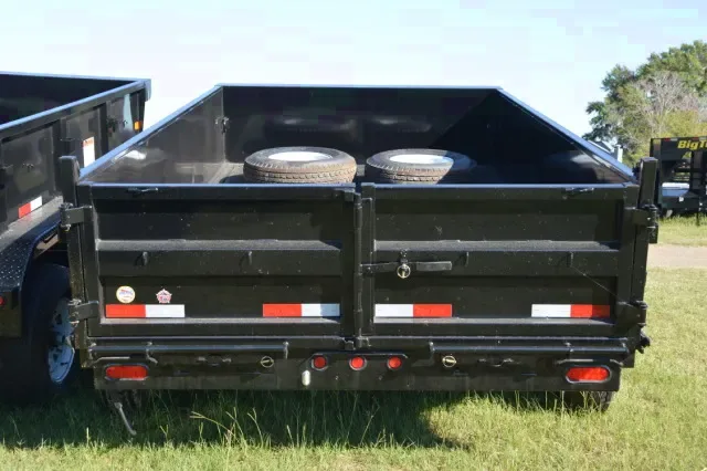 Black 12ft Low Profile Dump Trailer w/D-Rings