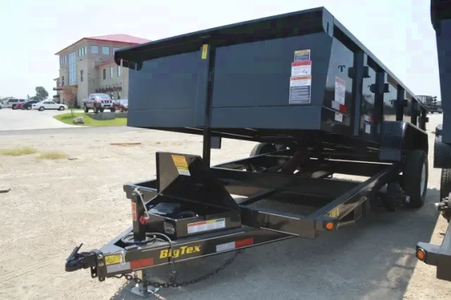 Black 16ft Bumper Pull Dump Trailer