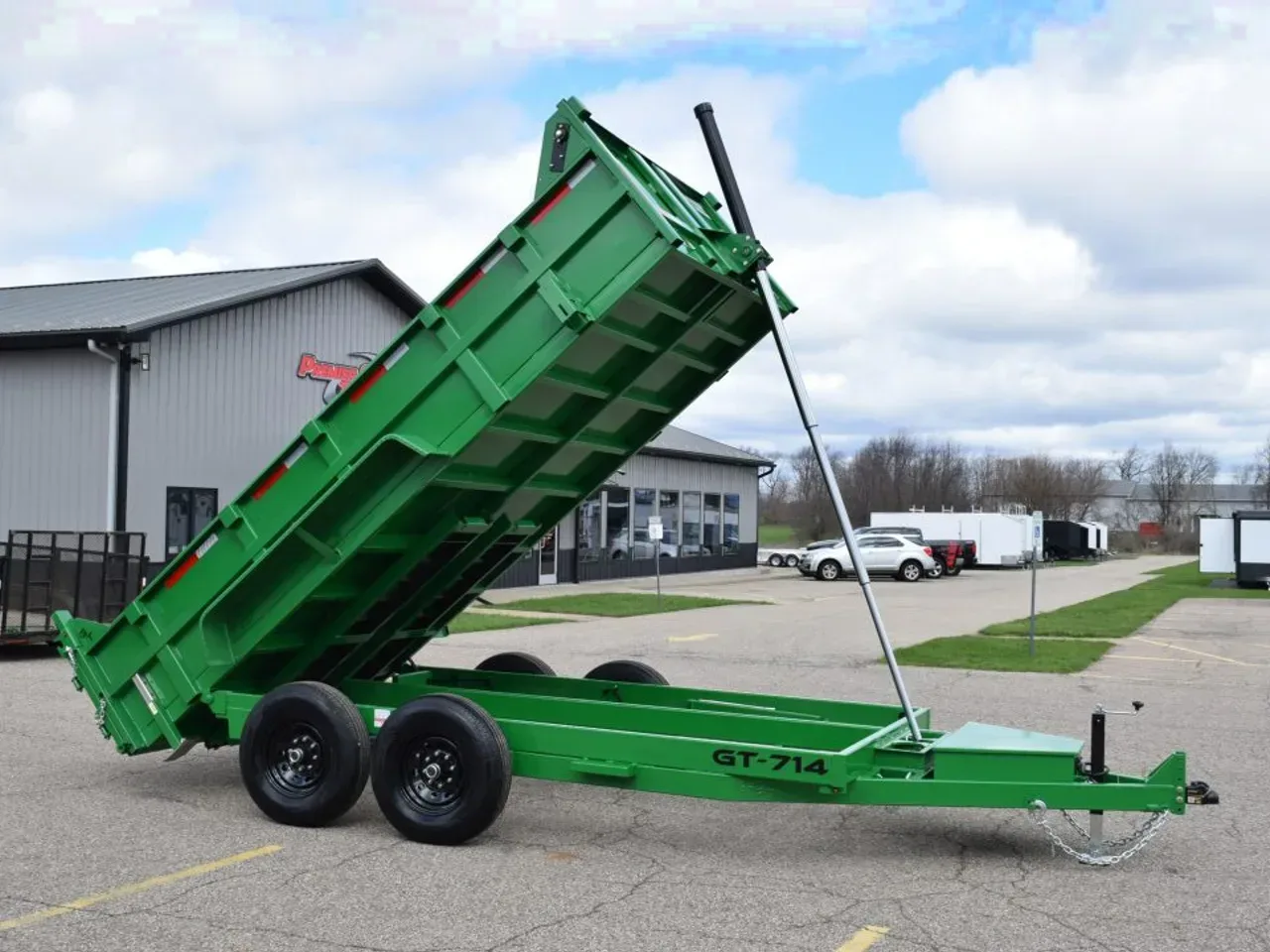 GRIFFIN 7x14 14K DUMP TRAILER w/ TELESCOPING CYLINDER