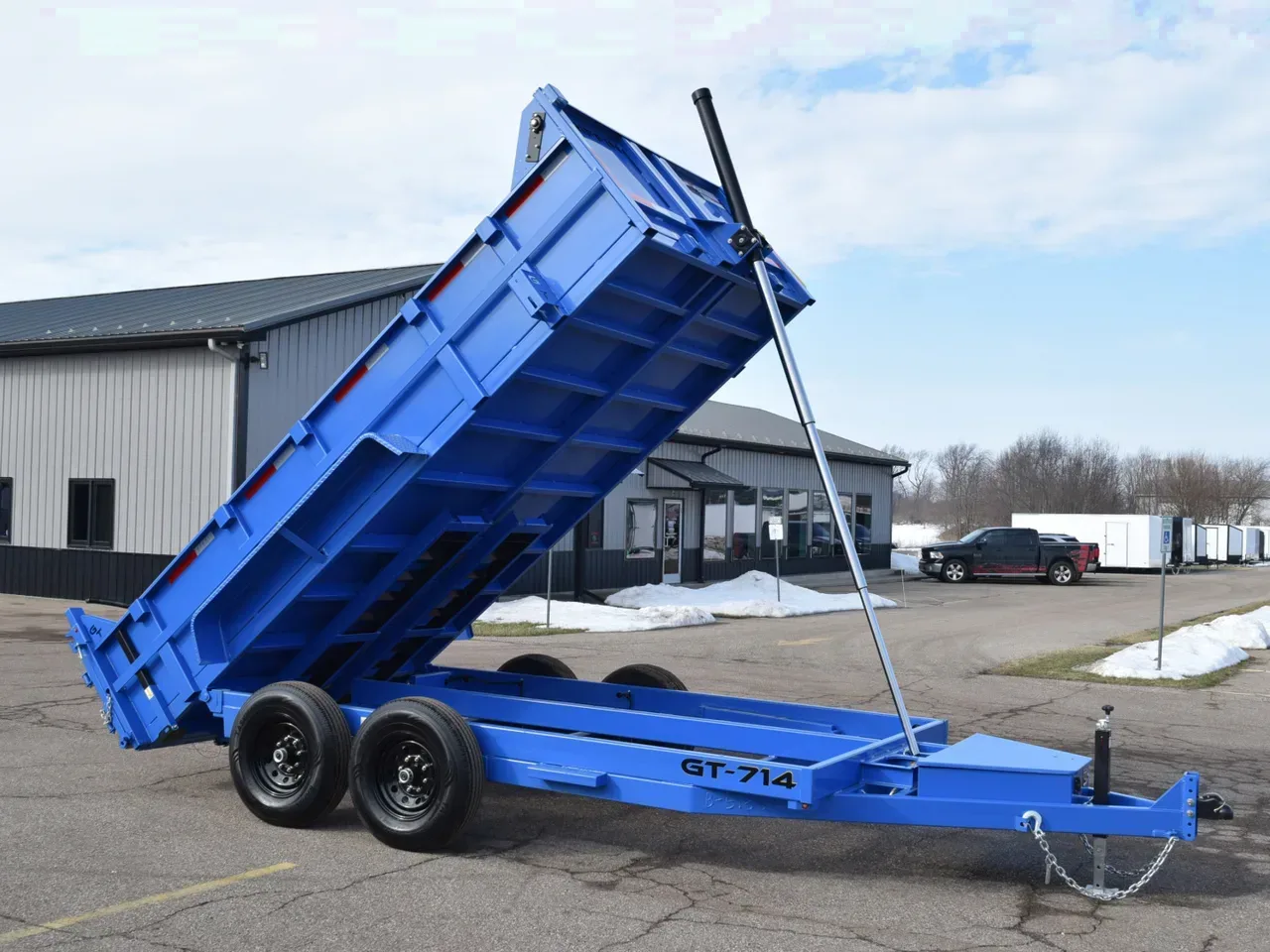 GRIFFIN 7x14 14K DUMP TRAILER w/ TELESCOPING CYLINDER