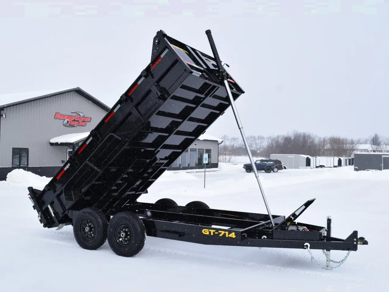 GRIFFIN 7x14 14K DUMP TRAILER w/ TELESCOPING CYLINDER