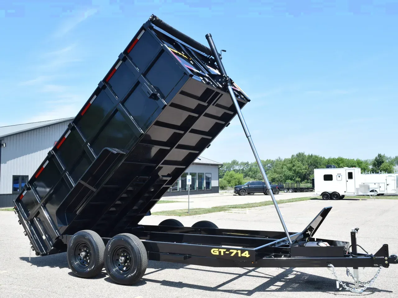 GRIFFIN 7x14 14K DUMP TRAILER w/ 48" SIDES AND TELESCOPING CYLINDER