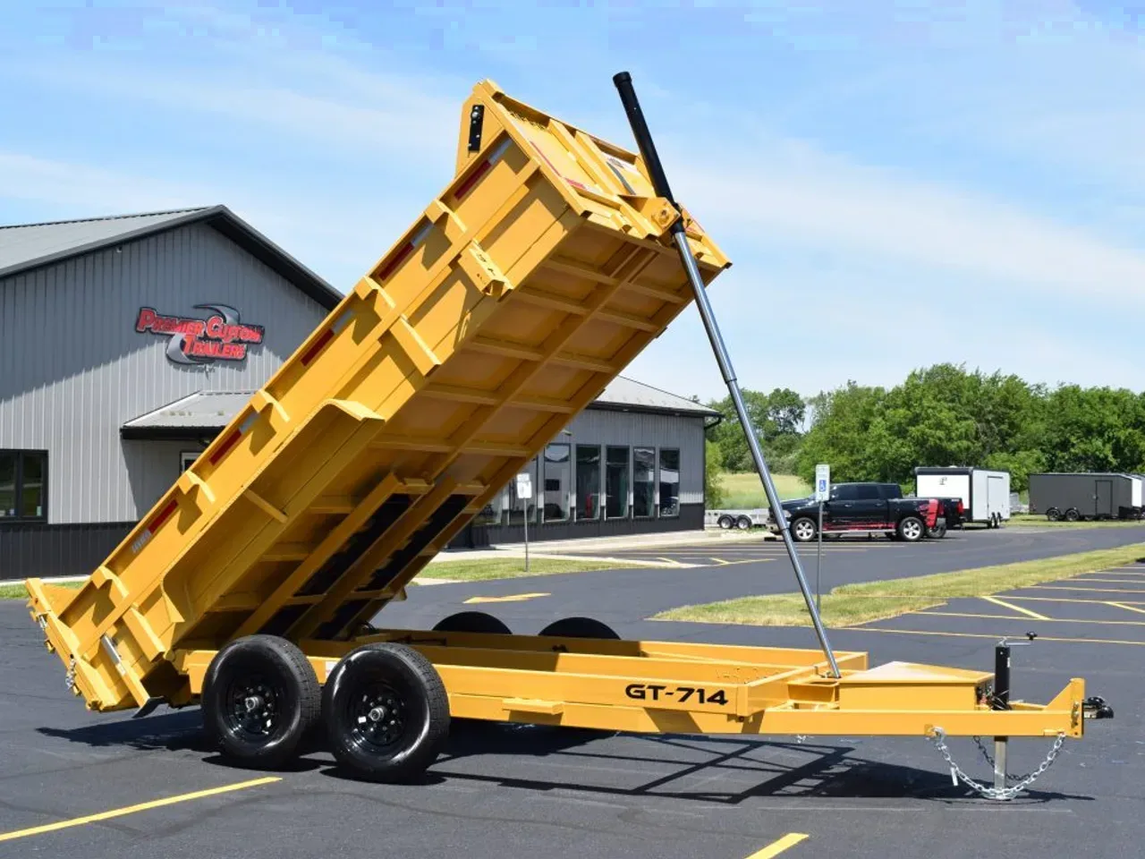 GRIFFIN 7x14 14K DUMP TRAILER w/ TELESCOPING CYLINDER