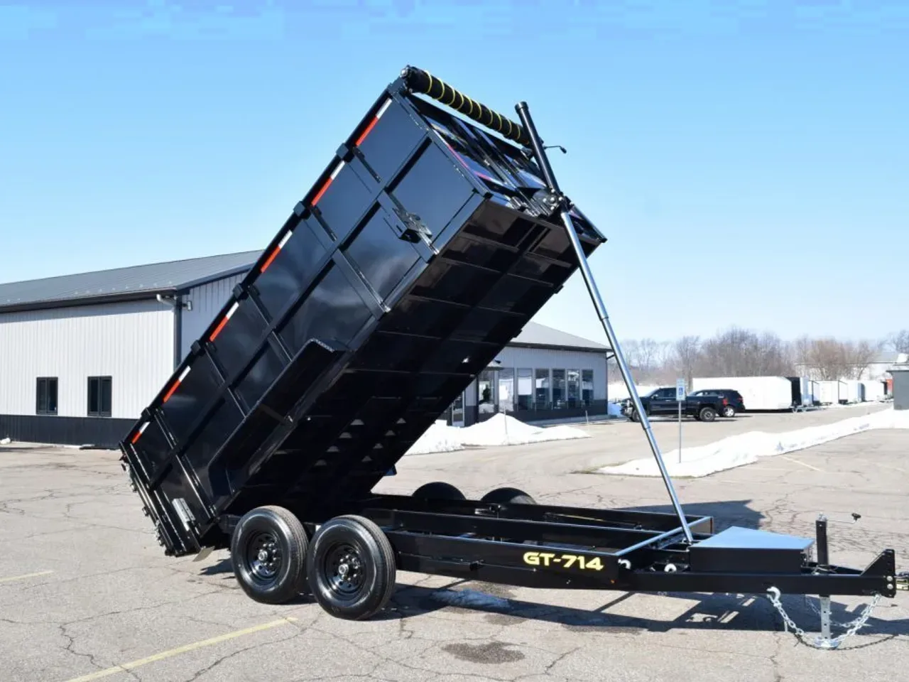 GRIFFIN 7x14 14K DUMP TRAILER w/ 48" SIDES AND TELESCOPING CYLINDER