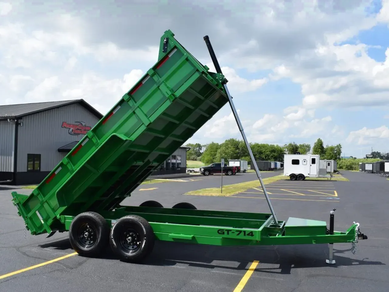 GRIFFIN 7x14 14K DUMP TRAILER w/ TELESCOPING CYLINDER