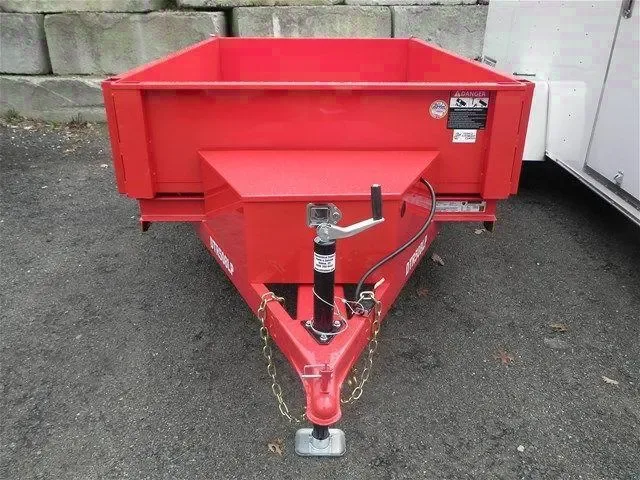 Red 8ft Single 3500lb Axle Dump Trailer