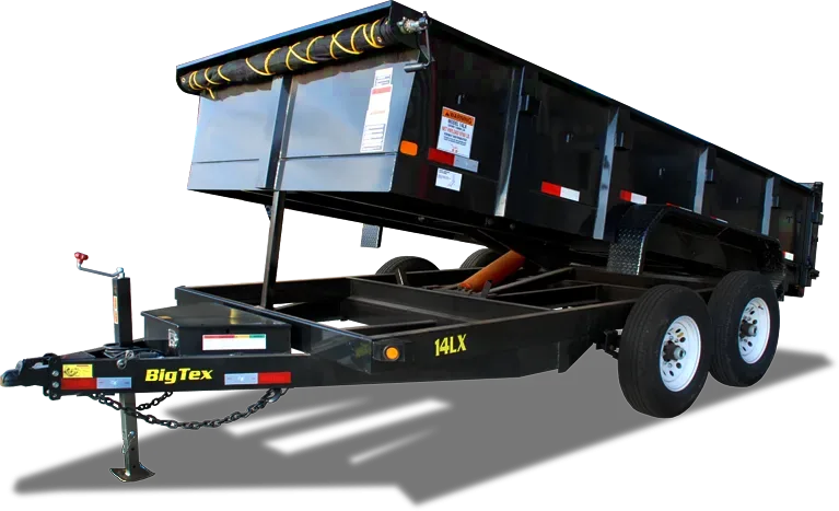14ft Dump Trailer w/Lockable Battery Box