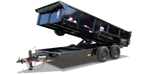 16ft Black Low Profile Dump Trailer