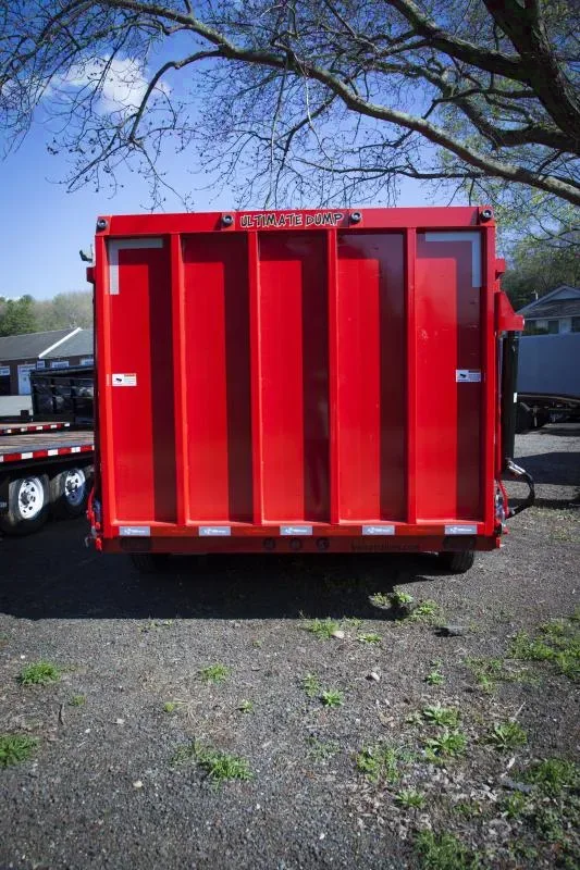 16ft Red Steel Dump Trailer
