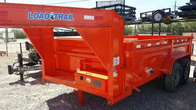 Orange 14ft Low Profile Gooseneck Dump Trailer