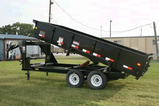 16ft  Tandem 7000lb Axle Gooseneck Dump Trailer