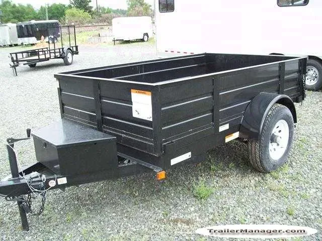 8ft Single Axle Black Dump Trailer