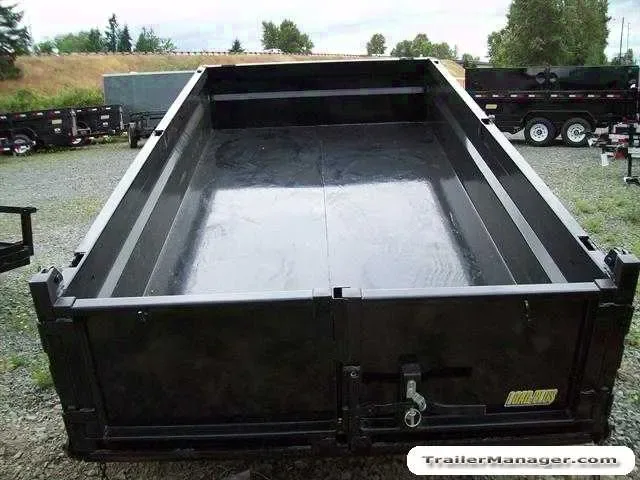 12ft Steel Black Dump Trailer w/Ramp