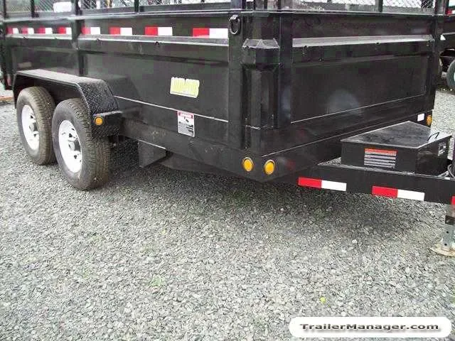 14ft Black Dump Trailer w/Scissor Lift