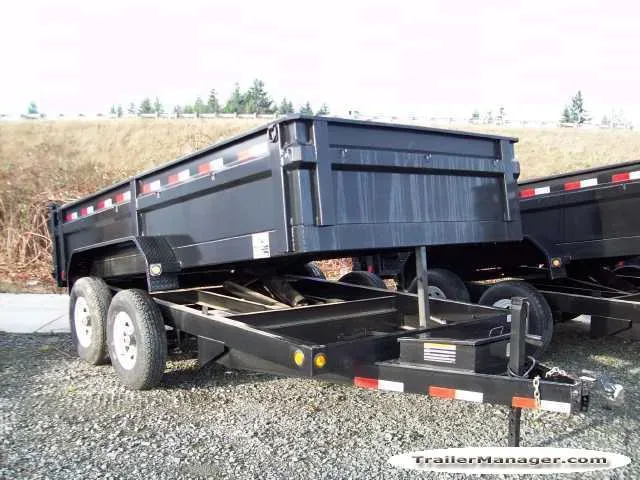 Dump Trailer 14ft Black-Tandem Axle